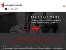 Tablet Screenshot of acmachineworks.com